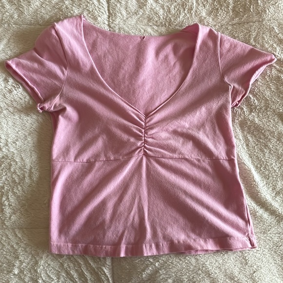 Brandy Melville Tops - Baby Pink Brandy Melville Short Sleeve Gina Top